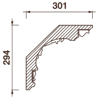 Карниз с рисунком Дк-210, 294Нх301мм