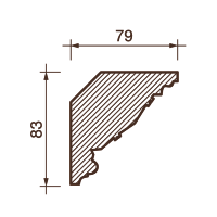 Карниз с рисунком Дк-218, 83Hx79мм