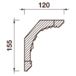 Карниз с рисунком Дк-220, 155Hx120мм