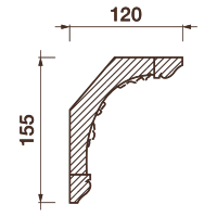 Карниз с рисунком Дк-220, 155Hx120мм