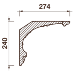 Карниз с рисунком Дк-222, 240Hx274мм