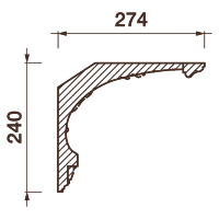 Карниз с рисунком Дк-222, 240Hx274мм