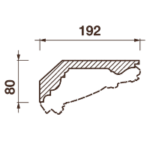 Карниз с рисунком Дк-224, 80Hx192мм