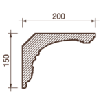 Карниз с рисунком Дк-225, 150Hx200мм
