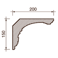 Карниз с рисунком Дк-225, 150Hx200мм