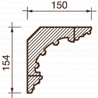 Карниз с рисунком Дк-228, 154Hx150мм