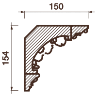 Карниз с рисунком Дк-229, 154Hx150мм