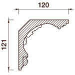Карниз с рисунком Дк-234, 121Hx120мм