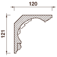 Карниз с рисунком Дк-234, 121Hx120мм
