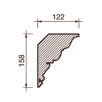 Карниз с рисунком Дк-235, 158Hx122мм