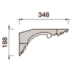 Карниз с рисунком Дк-242, 188Hx348мм