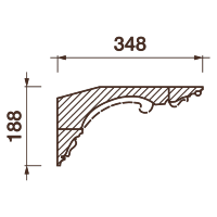 Карниз с рисунком Дк-242, 188Hx348мм