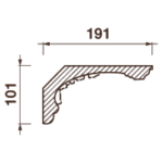 Карниз с рисунком Дк-247, 101Hx191мм