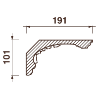 Карниз с рисунком Дк-247, 101Hx191мм