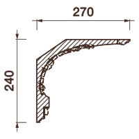 Карниз с рисунком Дк-253, 240Hx270мм