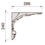 Карниз с рисунком Дк-255, 240Нх266мм