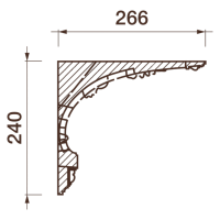 Карниз с рисунком Дк-255, 240Нх266мм