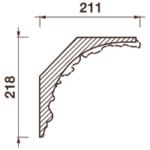 Карниз с рисунком Дк-257, 218Hx211мм