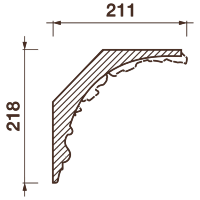 Карниз с рисунком Дк-257, 218Hx211мм