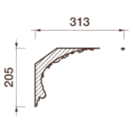 Карниз с рисунком Дк-259, 205Нх313мм