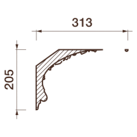 Карниз с рисунком Дк-259, 205Нх313мм
