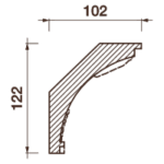 Карниз с рисунком Дк-262, 122Hx102мм