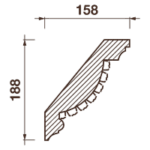Карниз с рисунком Дк-265, 188Hx158мм