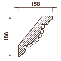 Карниз с рисунком Дк-265, 188Hx158мм