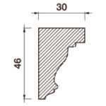 Карниз с рисунком Дк-268, 46Hx30мм