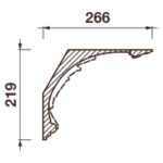 Карниз с рисунком Дк-270, 219Нх266мм