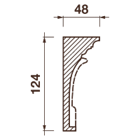 Карниз с рисунком Дк-272, 124Hx48мм