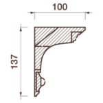 Карниз с рисунком Дк-277, 137Hx100мм