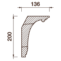 Карниз с рисунком Дк-282, 200Hx136мм