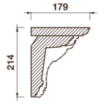 Карниз с рисунком Дк-289, 214Hx179мм
