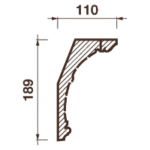Карниз с рисунком Дк-29А, 189Нх110мм