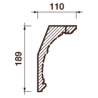 Карниз с рисунком Дк-29А, 189Нх110мм