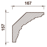 Карниз с рисунком Дк-308, 157Нх167мм