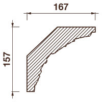 Карниз с рисунком Дк-308, 157Нх167мм