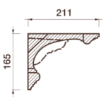 Карниз с рисунком Дк-31, 165Нх211мм