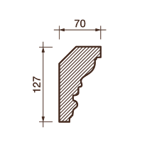 Карниз с рисунком Дк-32, 127Hx70мм
