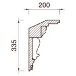 Карниз с рисунком Дк-328, 335Нх200мм