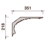 Карниз с рисунком Дк-342, 218Нх351мм