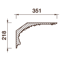 Карниз с рисунком Дк-342, 218Нх351мм