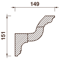 Карниз с рисунком Дк-346, 151Нх149мм