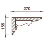 Карниз с рисунком Дк-347, 155Нх270мм