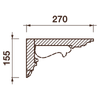 Карниз с рисунком Дк-347, 155Нх270мм