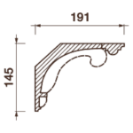 Карниз с рисунком Дк-348, 145Нх191мм