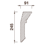 Карниз с рисунком Дк-362, 245Нх91мм