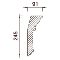Карниз с рисунком Дк-362, 245Нх91мм