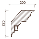 Карниз с рисунком Дк-378, 225Нх200мм
